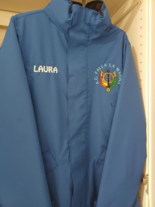 Blusón Fallero Azul y parka con nombre Laura