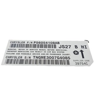 CENTRALITA AIRBAG CHRYSLER CHRYSLER SEBRING CABRIO (JS) 2007-2010