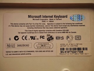 Teclado Microsoft Internet Keyboart