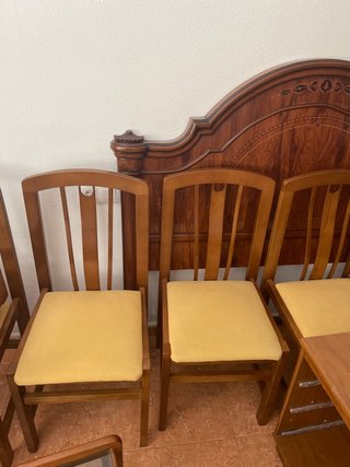 Juego de 6 Sillas de Comedor de Madera