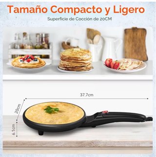 Crepera Eléctrica 800W con Mango