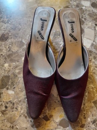 Zapatos Joven Grup burdeos destalonados tacón
