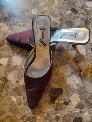Zapatos Joven Grup burdeos destalonados tacón