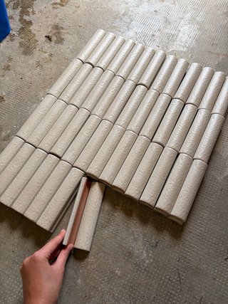 Azulejos curvos beige