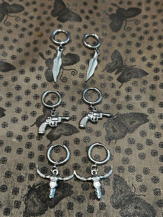 Set di Orecchini per Uomo, Acciaio