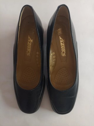 Zapatos Salón Piel Negra AZUK'S T.35