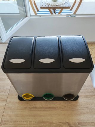 Papelera de reciclaje 3 compartimentos