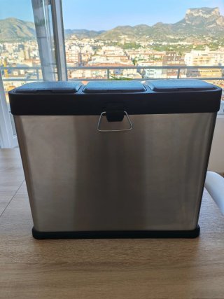 Papelera de reciclaje 3 compartimentos