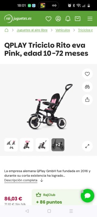 Triciclo QPLAY Rito