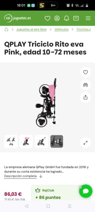 Triciclo QPLAY Rito