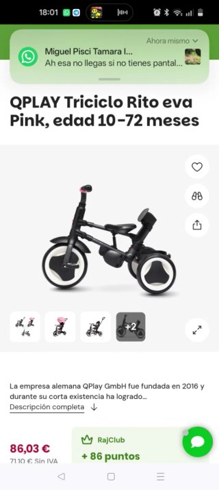 Triciclo QPLAY Rito