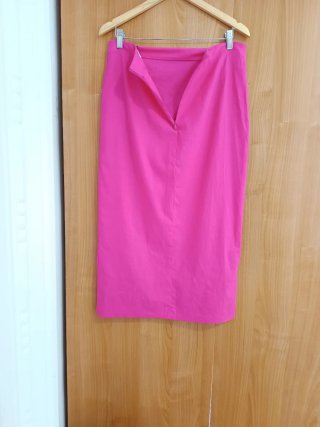 Falda Zara Lino Rosa Talla L