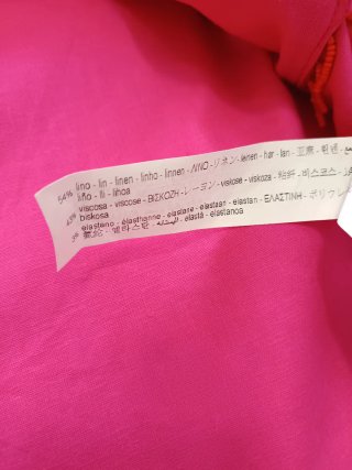 Falda Zara Lino Rosa Talla L