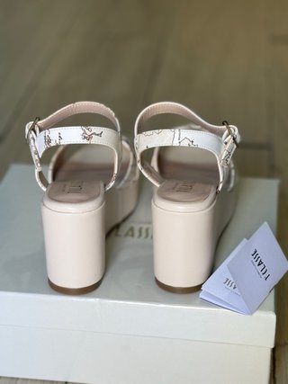 Sandali Zeppa 1a Classe Bianco Platform Taglia 36