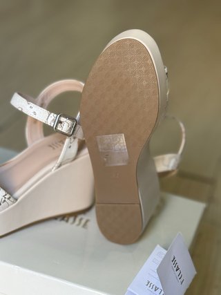 Sandali Zeppa 1a Classe Bianco Platform Taglia 36