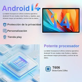 Tablet BIEGEDY 14 Octa-Core Azul 22GB RAM