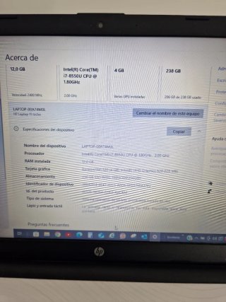 Portátil HP Blanco