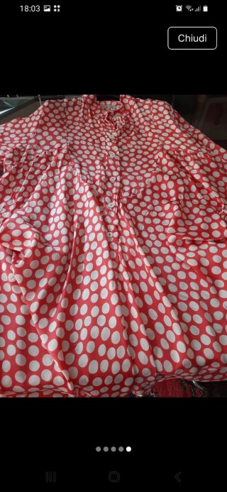 Abito pois rosso e bianco taglia unica