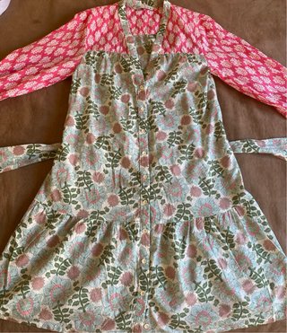 Vestido Zara Algodón Estampado Talla M