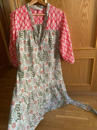 Vestido Zara Algodón Estampado Talla M