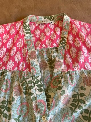 Vestido Zara Algodón Estampado Talla M