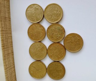 Lote de 9 monedas antiguas