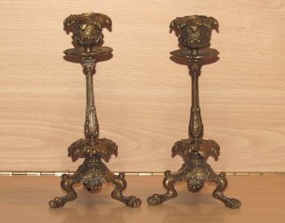 Coppia di candelabri in stile Art Nouveau francese, inizio 1900
