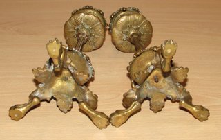 Coppia di candelabri in stile Art Nouveau francese, inizio 1900