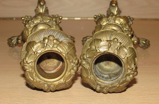 Coppia di candelabri in stile Art Nouveau francese, inizio 1900