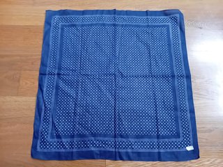 5 PAÑUELOS CUELLO AZUL/NEGRO CON LUNARES BLANCOS