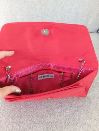 Bolso de fiesta rojo fresa