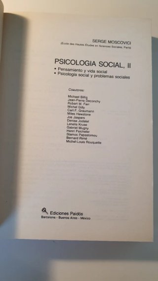 Psicología social II. Serge Moscovici