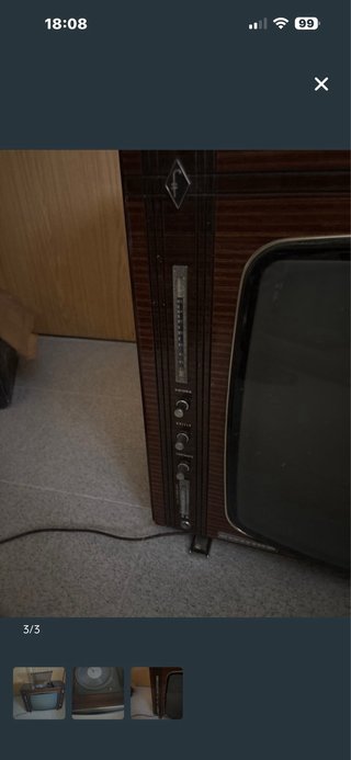 Televisor Francis Marrón con Tocadiscos