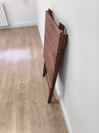 Mesa plegable madera 55x55