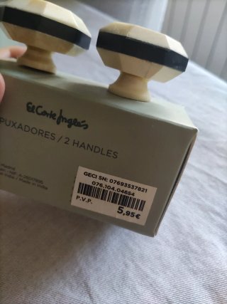 Tiradores El Corte Inglés Beige/Negro