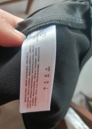 Pantalones cortos negros cintura alta talla 42