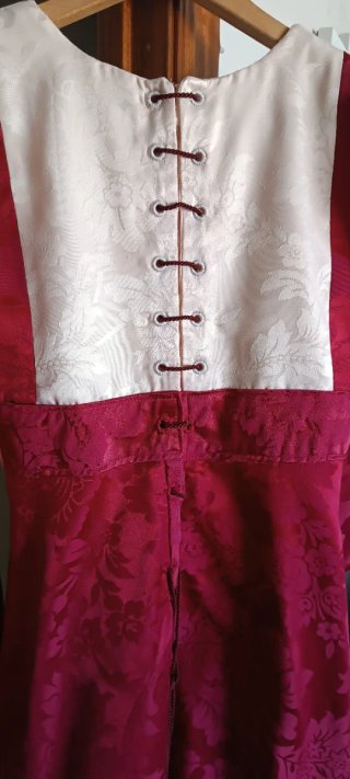 Vestido Medieval Niña Beige y Rojo