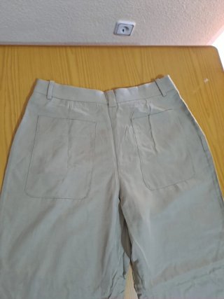 Pantalón Massimo Dutti Beige Verano Mujer