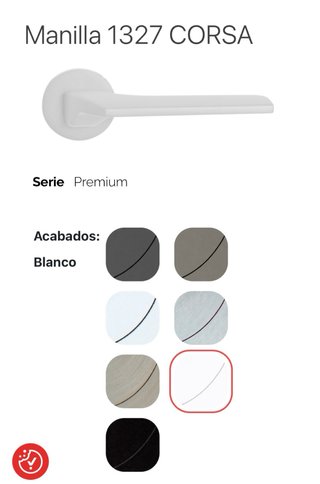 Juego Manillas Corsa Blanco Mate (6)