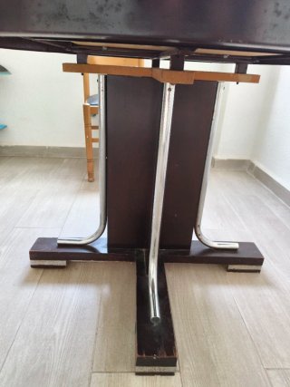 Mesa de comedor extensible madera y metal