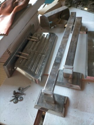Juego colgadores baño metal