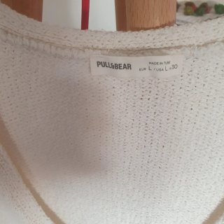 Chaleco/Top Pull&Bear Blanco Talla Única