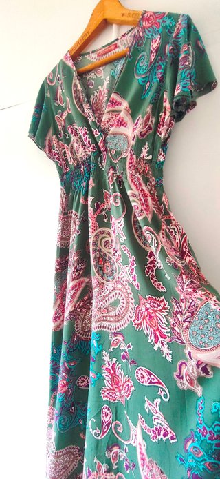 Vestido largo estampado Menglu