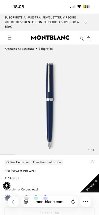 Bolígrafo Montblanc Azul