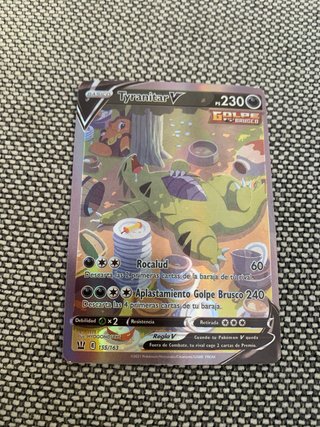 Carta Pokémon Tyranitar V 155/163 Rara