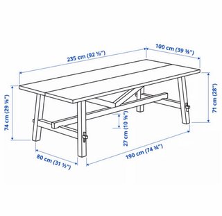 Mesa Comedor IKEASKOGSTA Madera Maciza (sillas no)