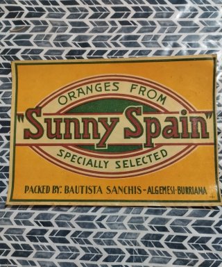 Etiqueta Naranjas Sunny Spain