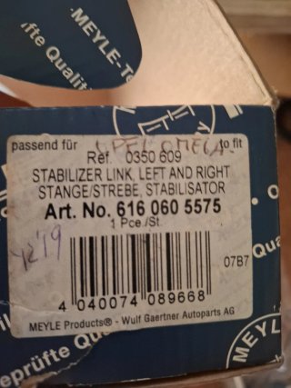 OPEL OMEGA A,B bieleta de suspensión