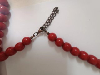 Collar Teria Yabar Coral Rojo