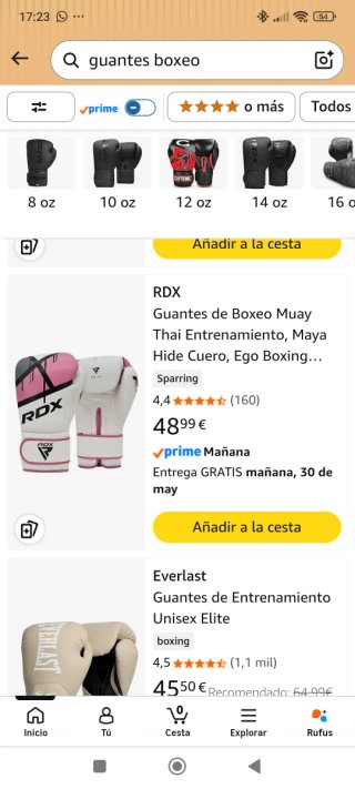 Guantes Boxeo RDX Rosa y Blanco